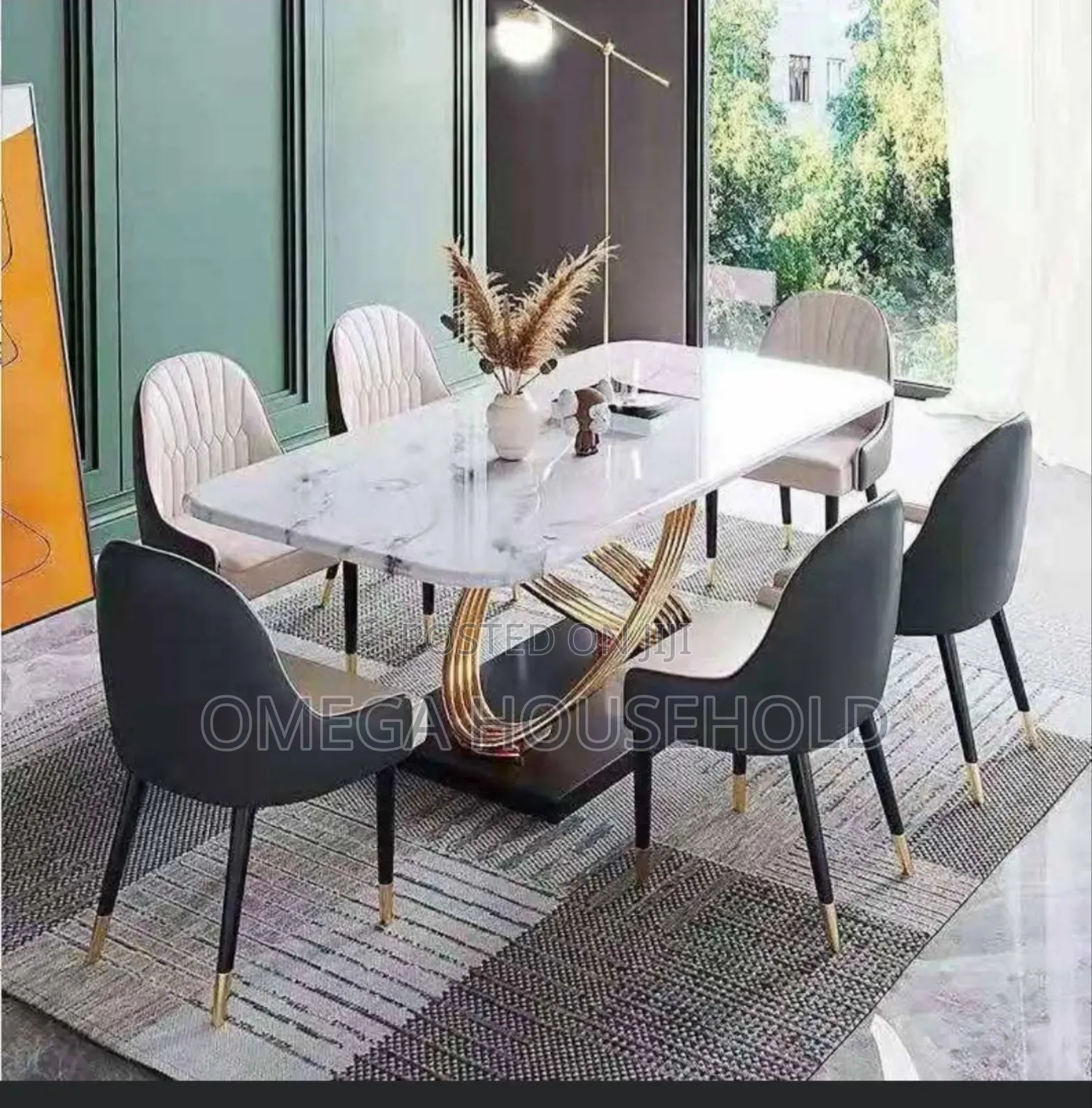 6 Seater Luxury Dining Table Set