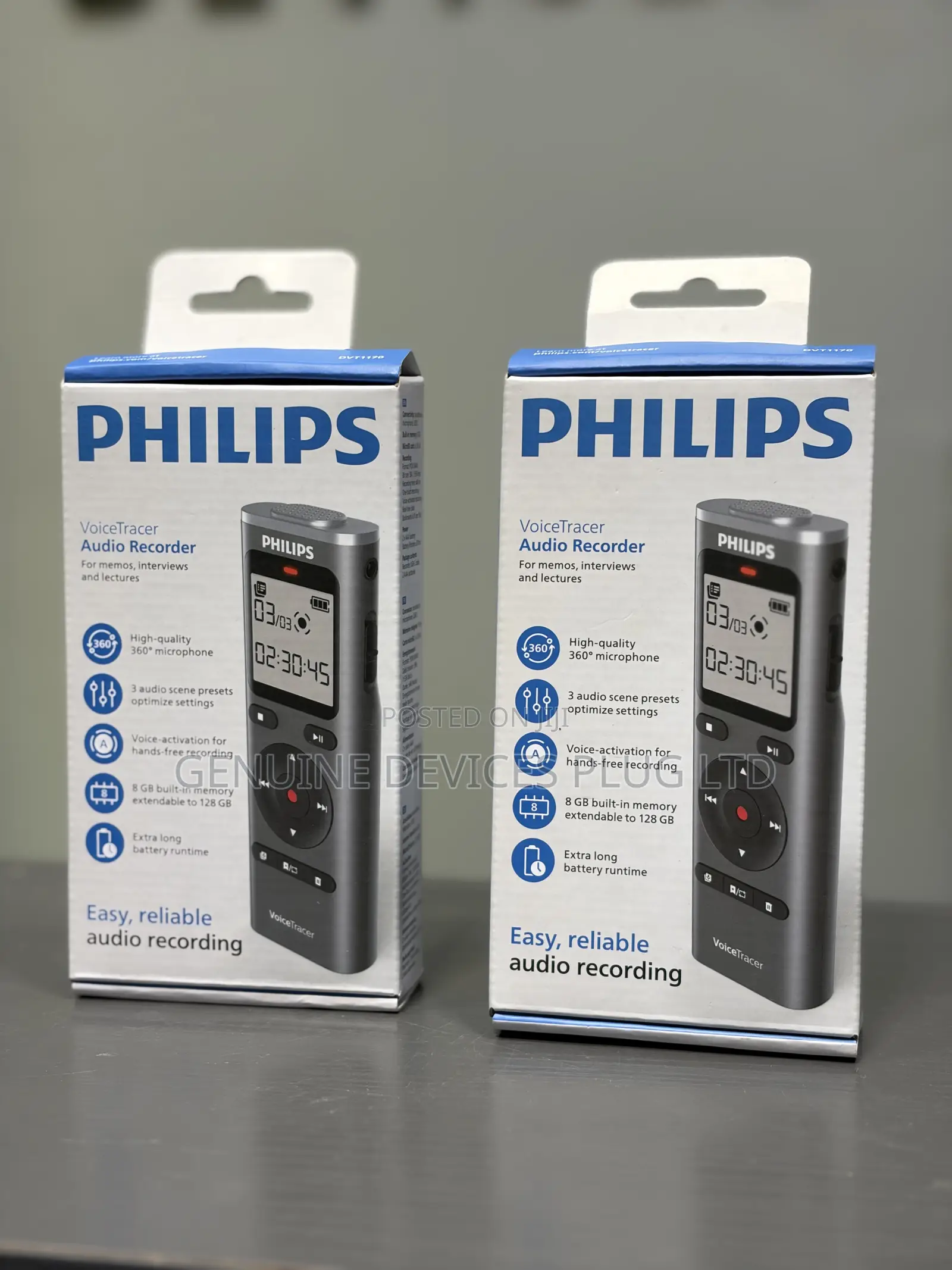 Philips VoiceTracer, Audio Recorder 8GB Microphone for Excellent Sound