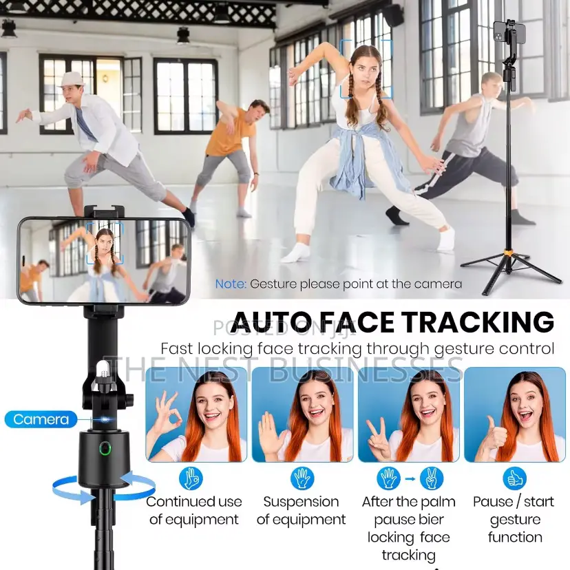 Ai 360 Gimbal, Tripod and Phone Holder With Auto Face Tracking
