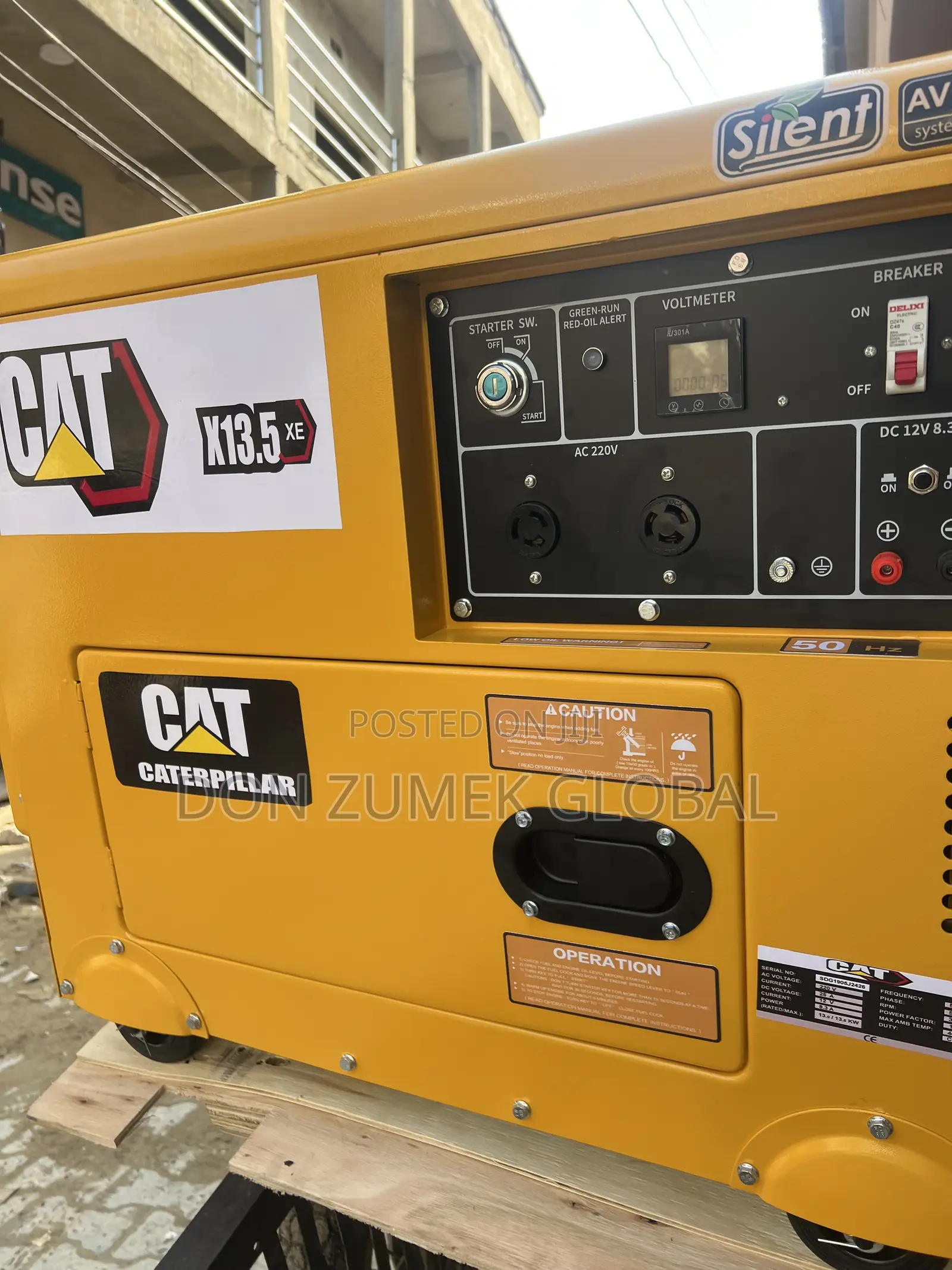 CAT X13.5 XE Silent Diesel Generator 13kva
