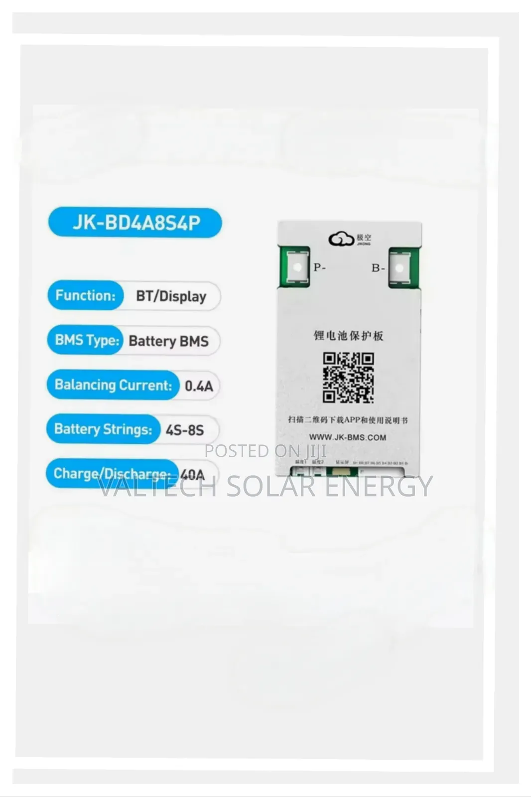 Jk Bd4a8s6p 60a 4s-8s Smart BMS for Lithuim Batteries