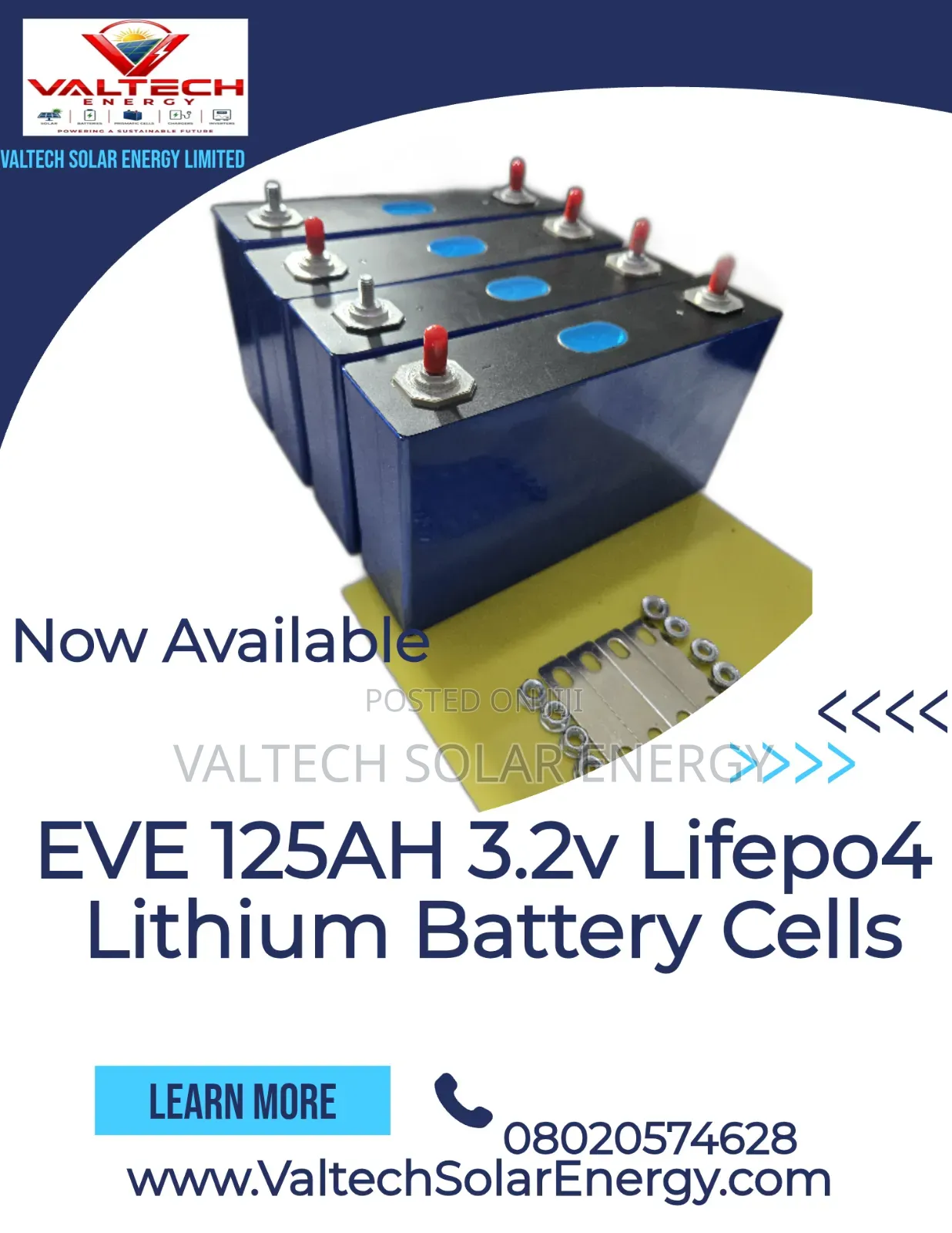 Brand New Eve 125ah 3.2v Lifepo4 Lithium Battery Cells