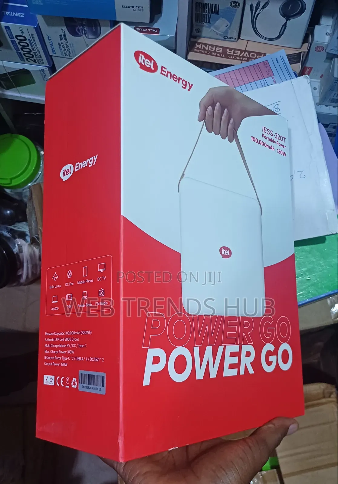 Itel 100,000mAh Power Go PowerStation (IESS-320T) – 130w