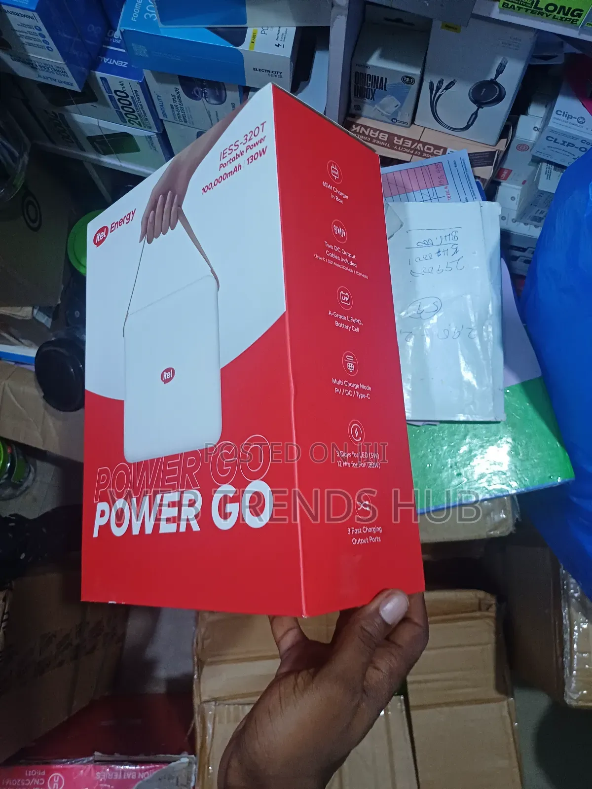 Itel 100,000mAh Power Go PowerStation (IESS-320T) – 130w
