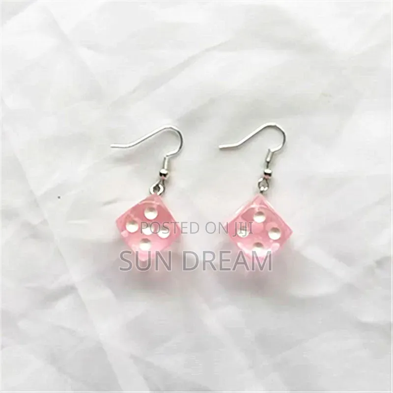 Pink Dice Dangle Women Jewelry Accessories