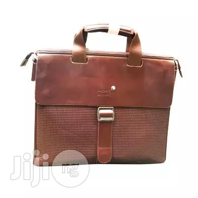 MONT BLANC Men's Leather Conference Bag - Official - Brown