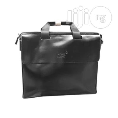 Mont Blanc Men's Leather Conference Bag - Official - Black