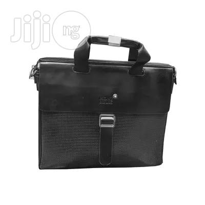 Mont Blanc Men's Leather Conference Bag - Official - Black