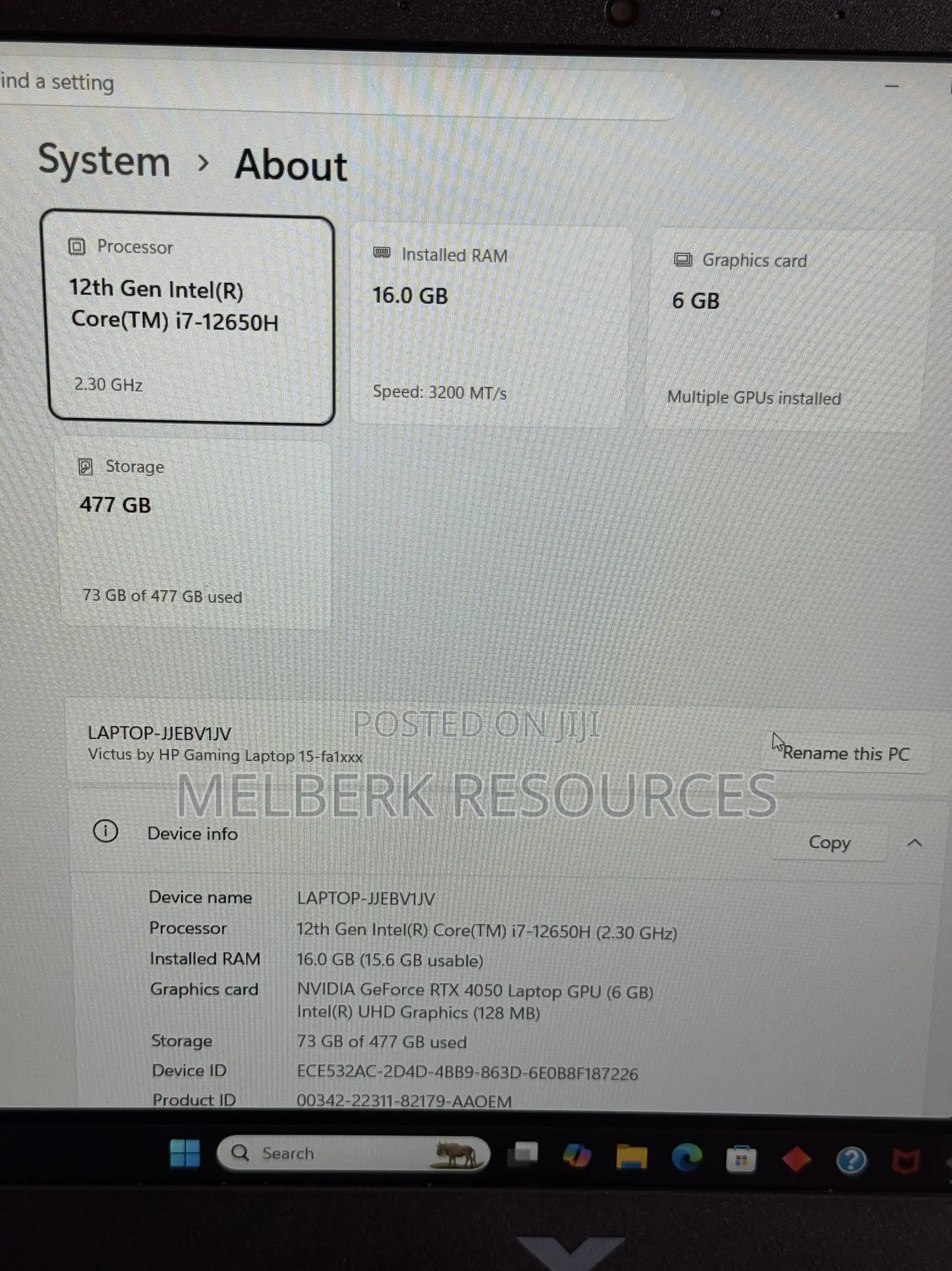 Laptop HP Victus 15 16GB Intel Core i7 SSD 512GB