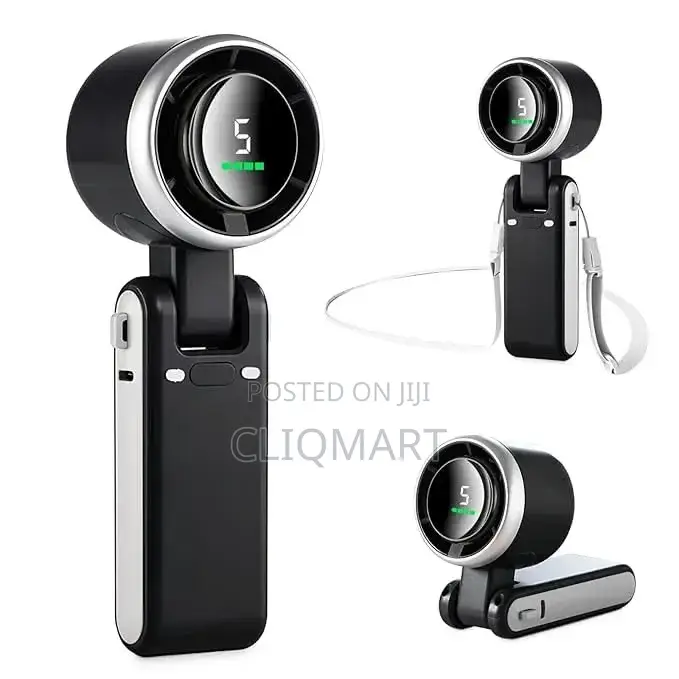 Foldable Handheld Turbo Fan – Rechargeable Portable Mini Fan