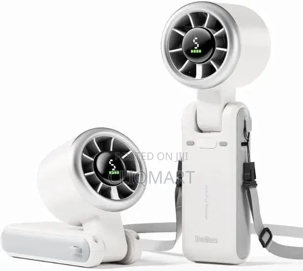 Foldable Handheld Turbo Fan – Rechargeable Portable Mini Fan