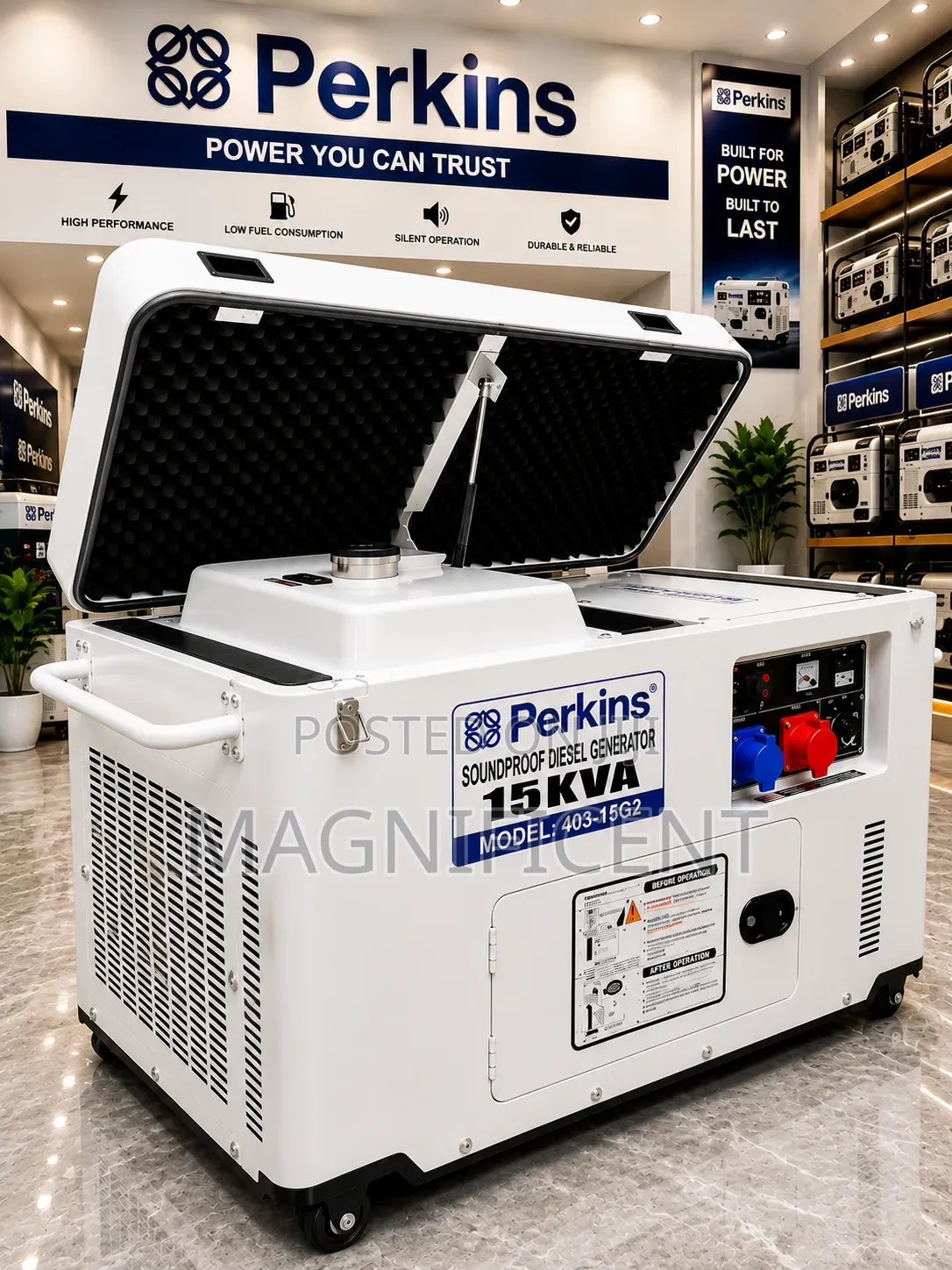 Perkins 403-15g2 15kVA Soundproof Diesel Generator Heavy Duty Power
