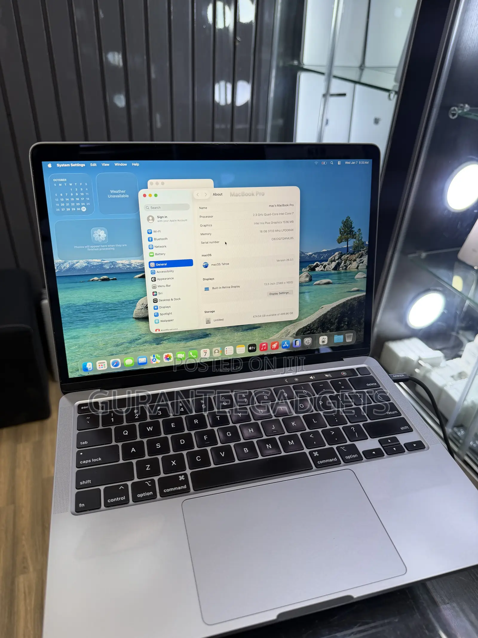 Laptop Apple MacBook Pro 2020 16GB Intel Core i7 SSD 512GB