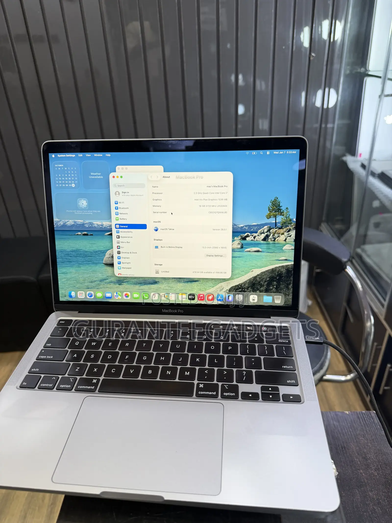 Laptop Apple MacBook Pro 2020 16GB Intel Core i7 SSD 512GB