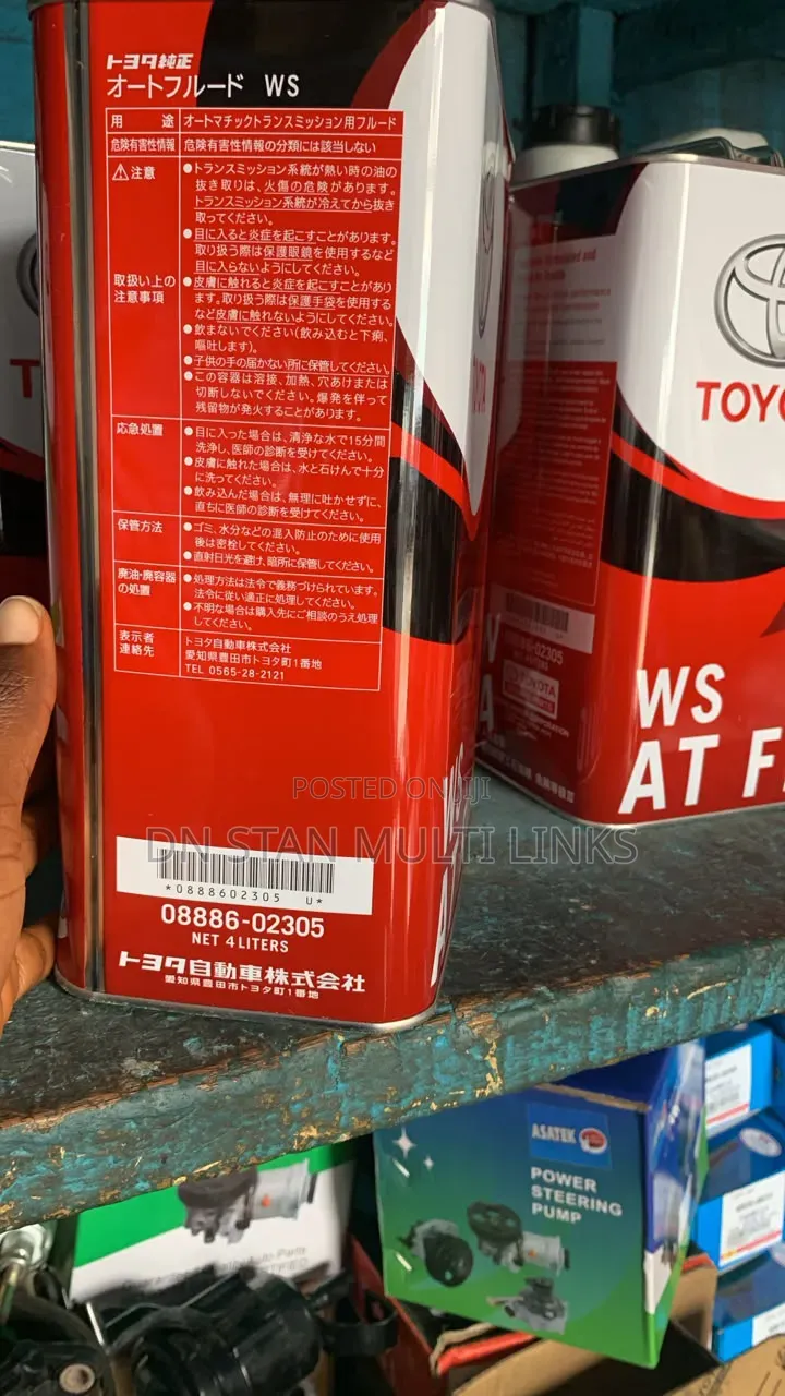 Toyota ATF WS Automatic Transmission Fluid 4 Litre
