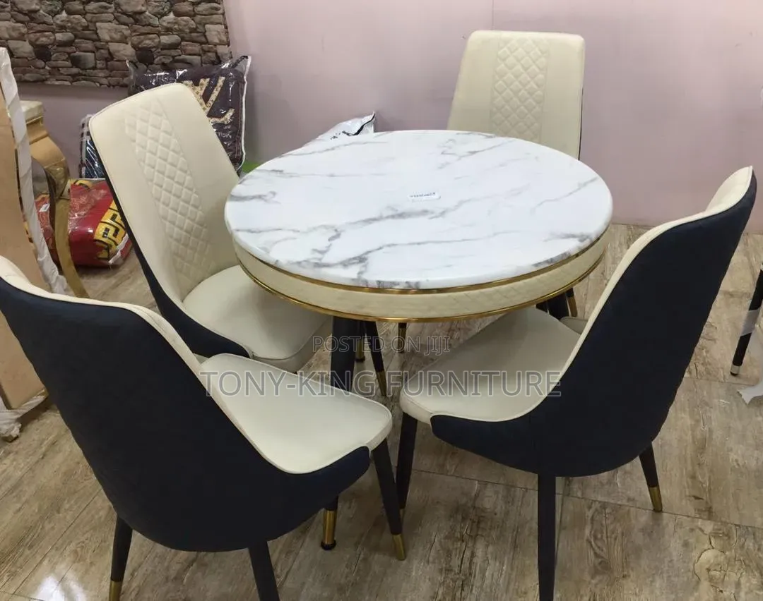 Modern Imported Luxury Marble Dining Table by 4-Seater