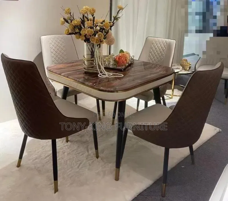 Modern Imported Luxury Marble Dining Table by 4-Seater