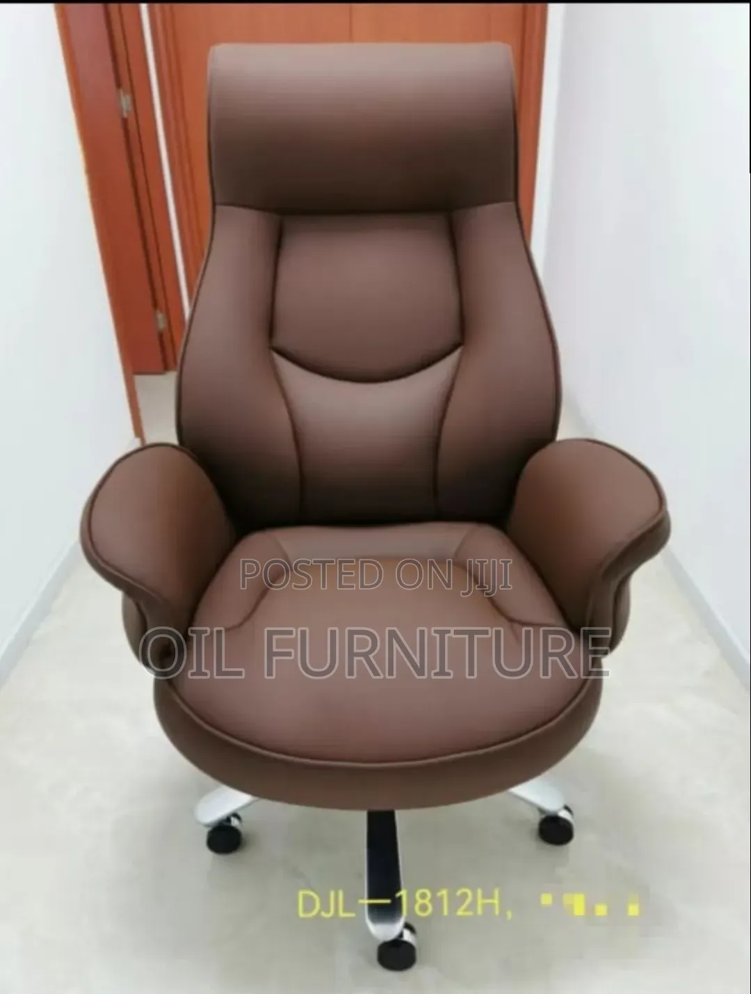 Luxury High-Back Executive Leather Office Chair -