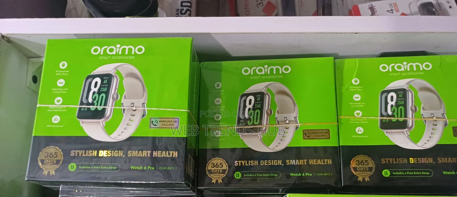 Oraimo Watch 6 Pro (OSW-807S) (HD Wireless Calling + Free Strap)