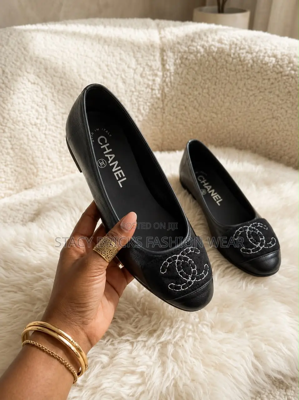 Luxury Chanel Cover Shoe Comes With Full Package