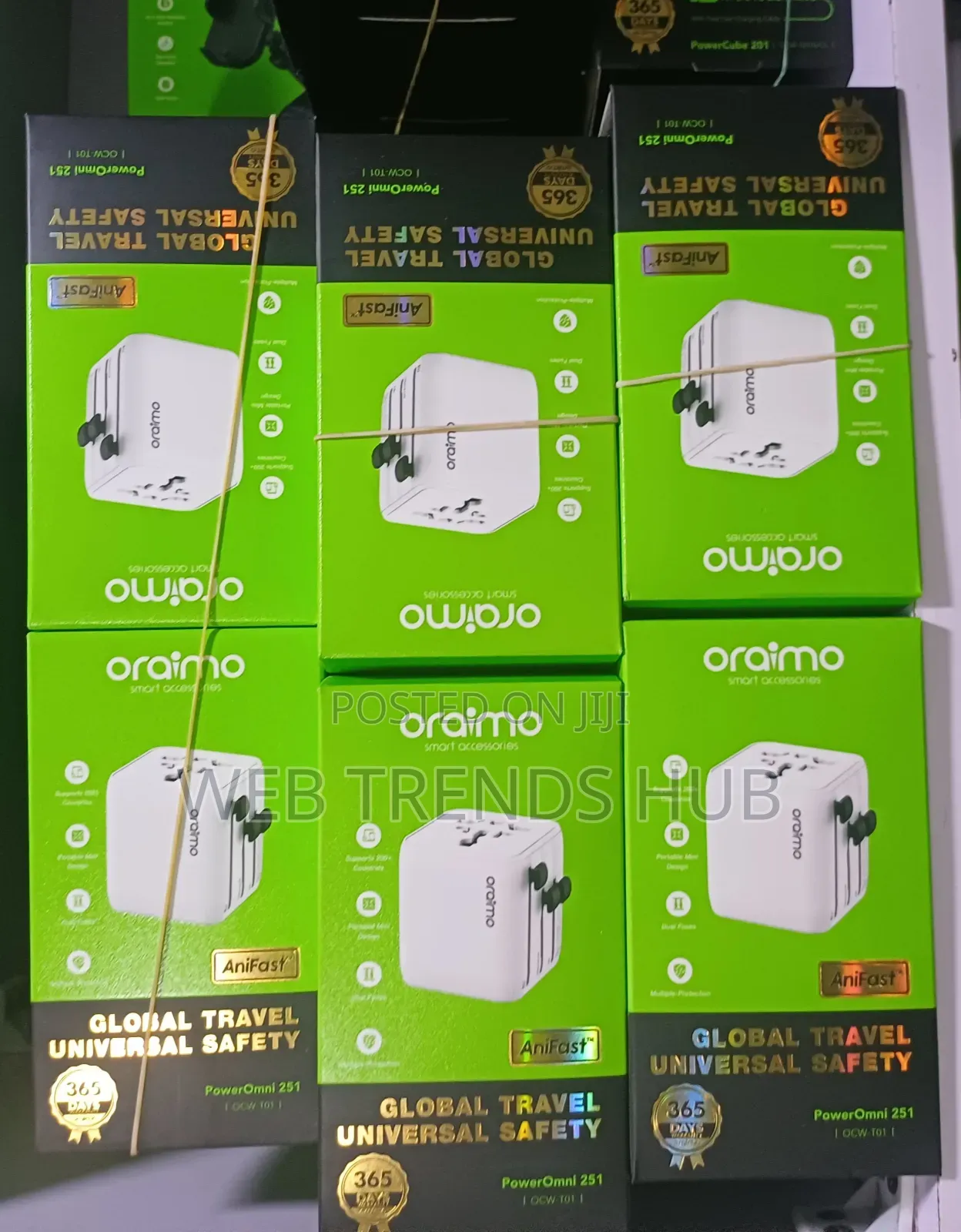 Oraimo PowerOmni 251 Universal Travel Adapter(Supports 200+ Countries)