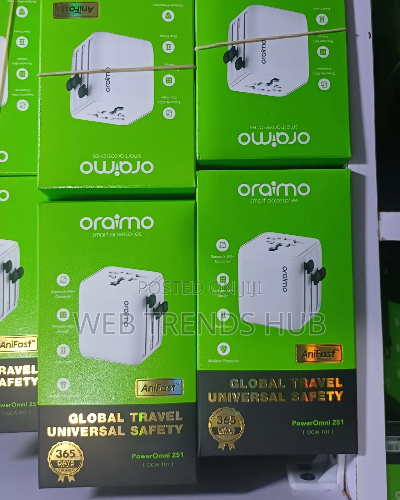 Oraimo PowerOmni 251 Universal Travel Adapter(Supports 200+ Countries)