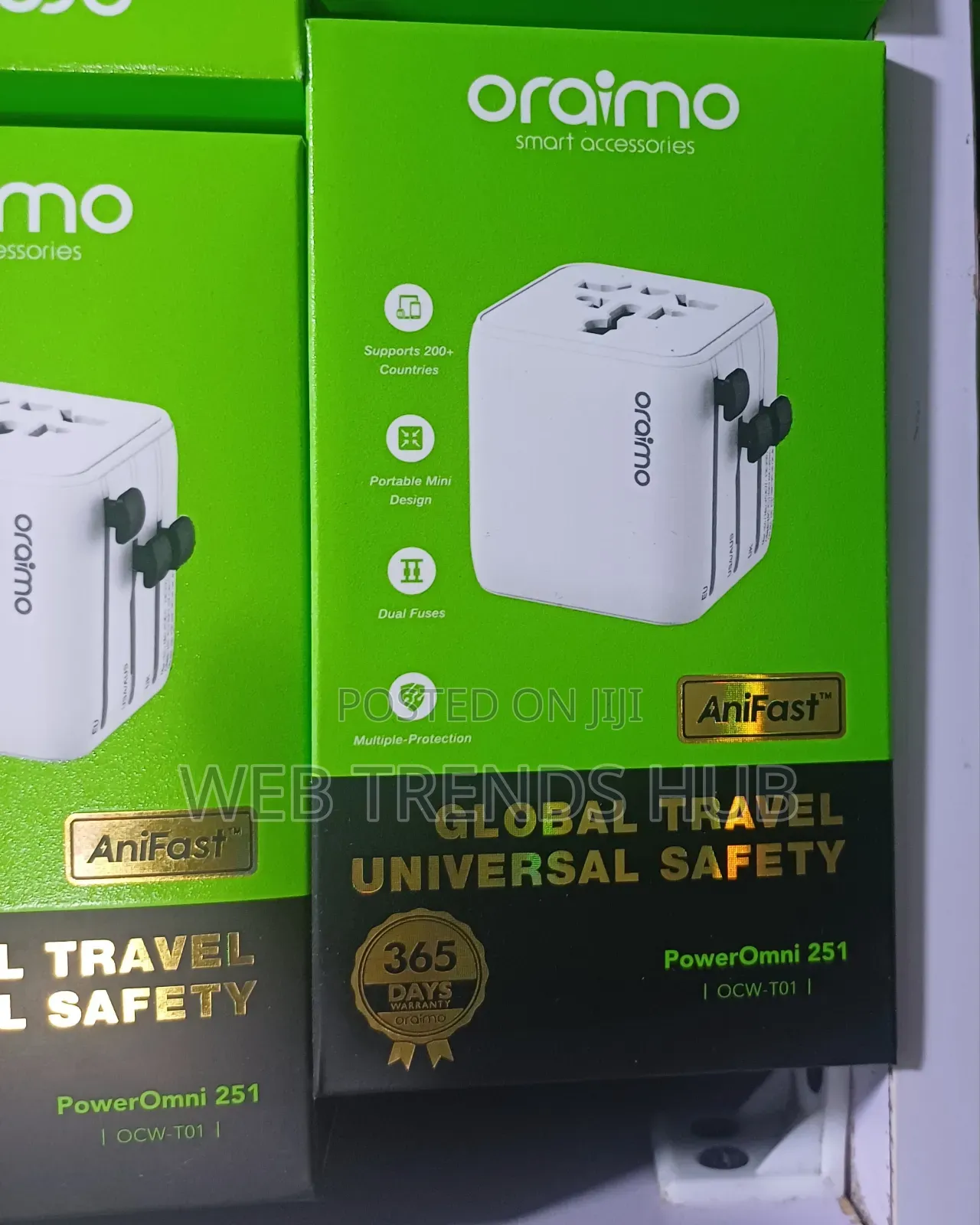 Oraimo PowerOmni 251 Universal Travel Adapter(Supports 200+ Countries)