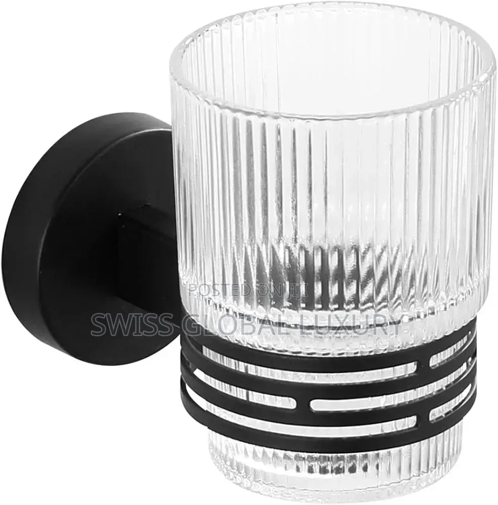 Quality Toothbrush Holder With Glass Gup-Stainless Steel