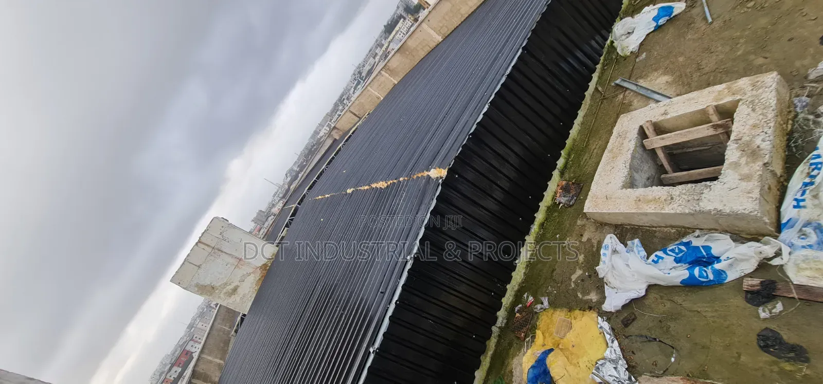 Galvanized Steel Roof Trusses Constructions and Aluminium Installation