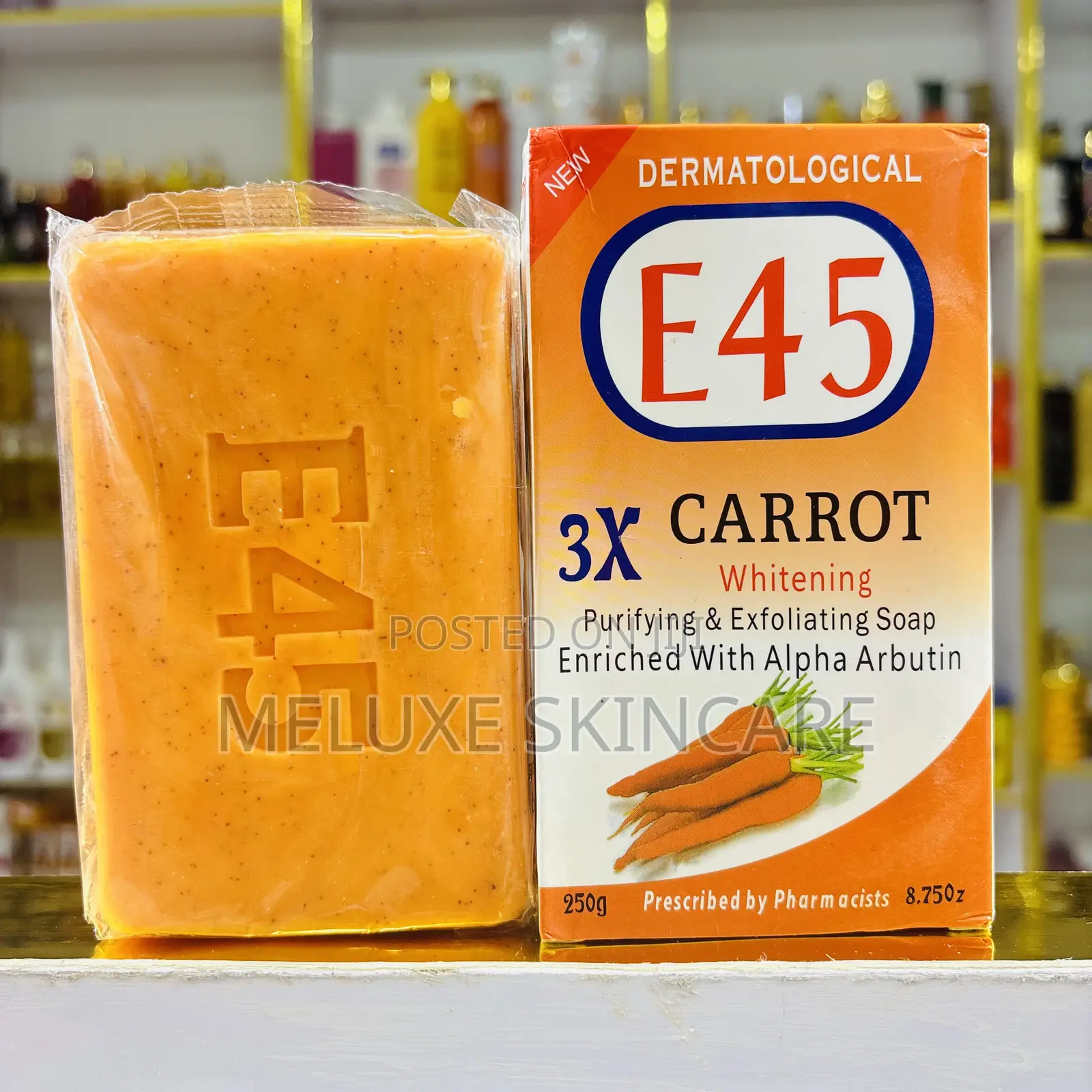 E45 3x Carrot Whitening Soap