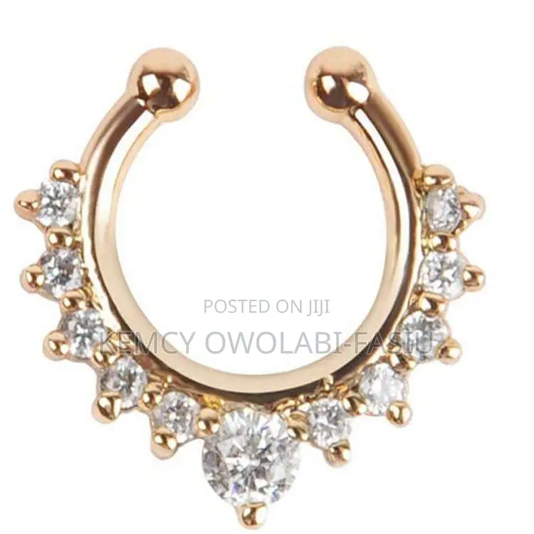 Gold- Non-Piercing Nose Ring