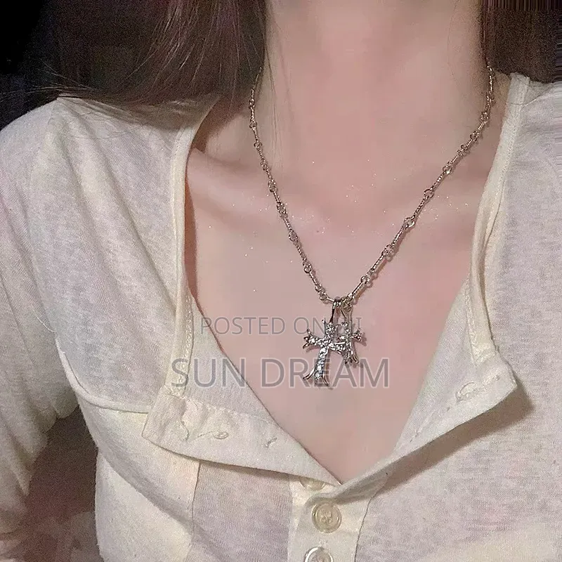 Unisex Silver Cross Necklace Fashion Necklace
