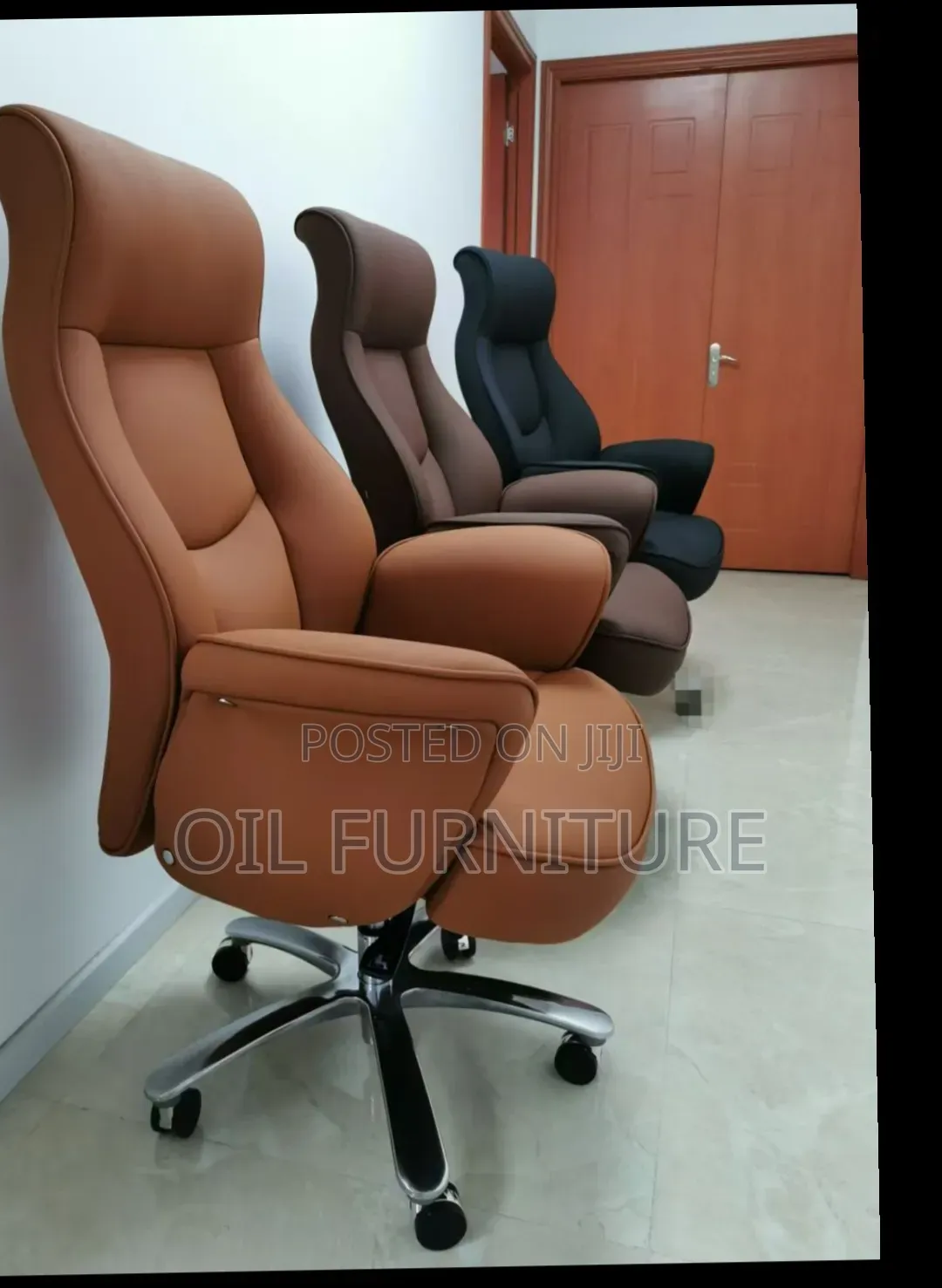 Luxury High-Back Executive Leather Office Chair -