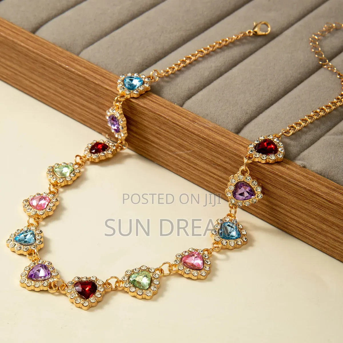 Heart Necklaces Diamond Necklace for Women Colorful Necklace
