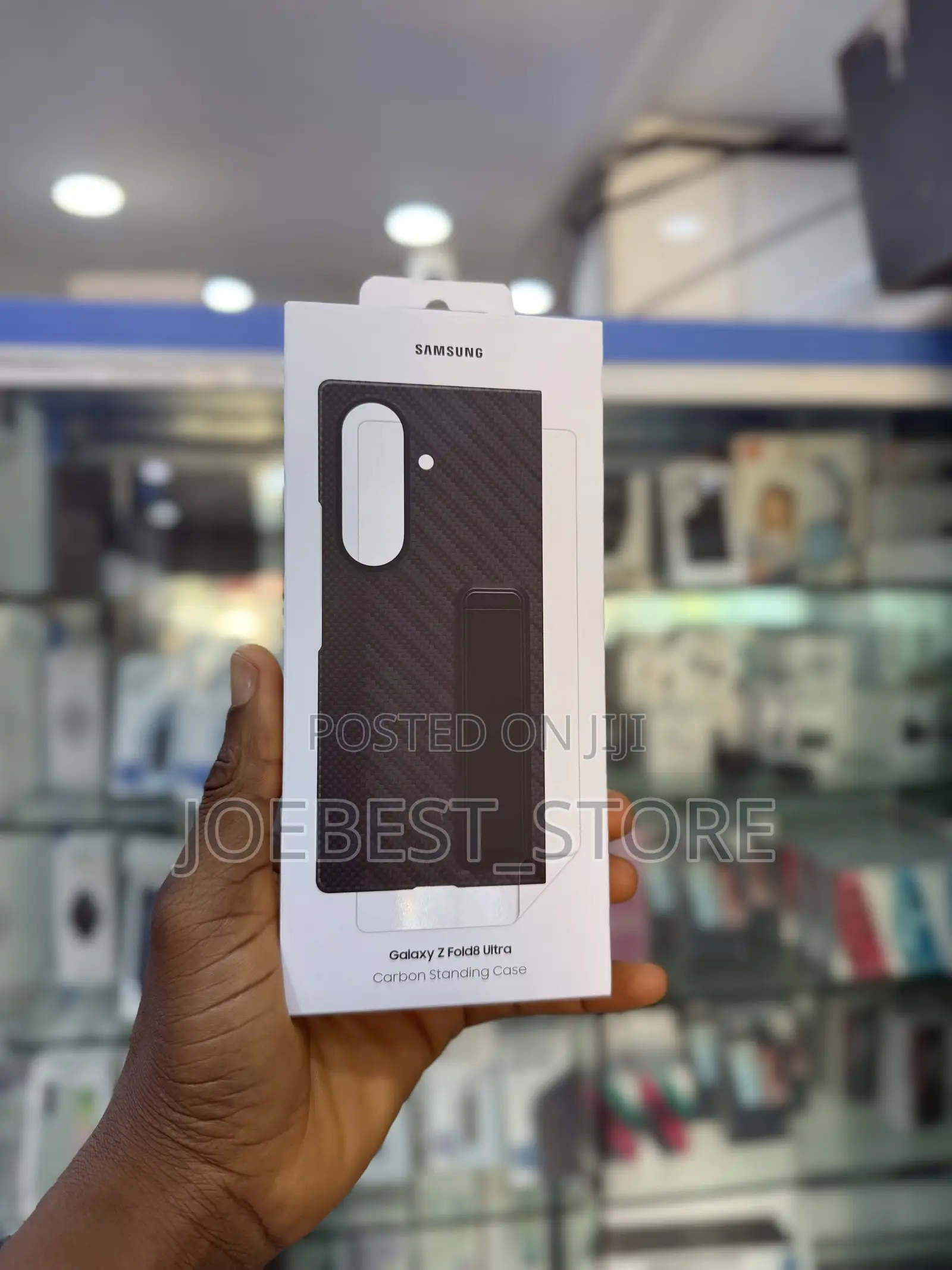 Official Samsung Galaxy Z Fold8 Ultra Silicone Carbon Standing Case