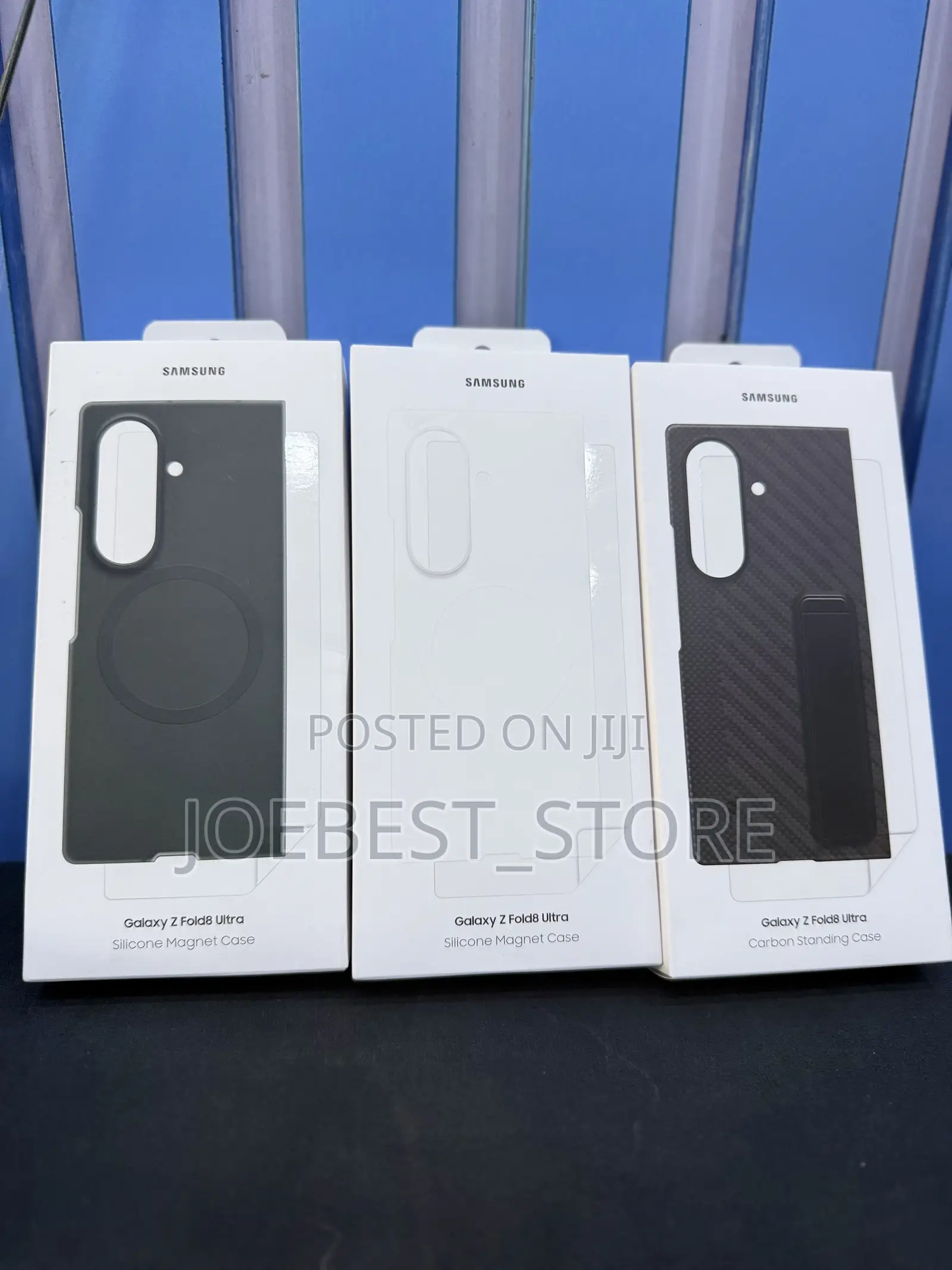 Official Samsung Galaxy Z Fold8 Ultra Silicone Carbon Standing Case