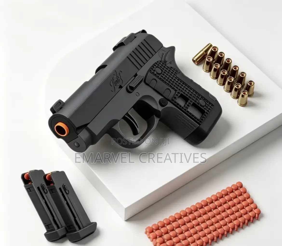 Realistic Toy Gun With Magazine, Shell Cases for Props