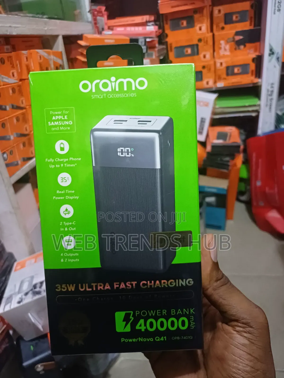 Oraimo 40,000mAh Power Bank (OPB-7401Q) - 35W Dual Type-C in Out