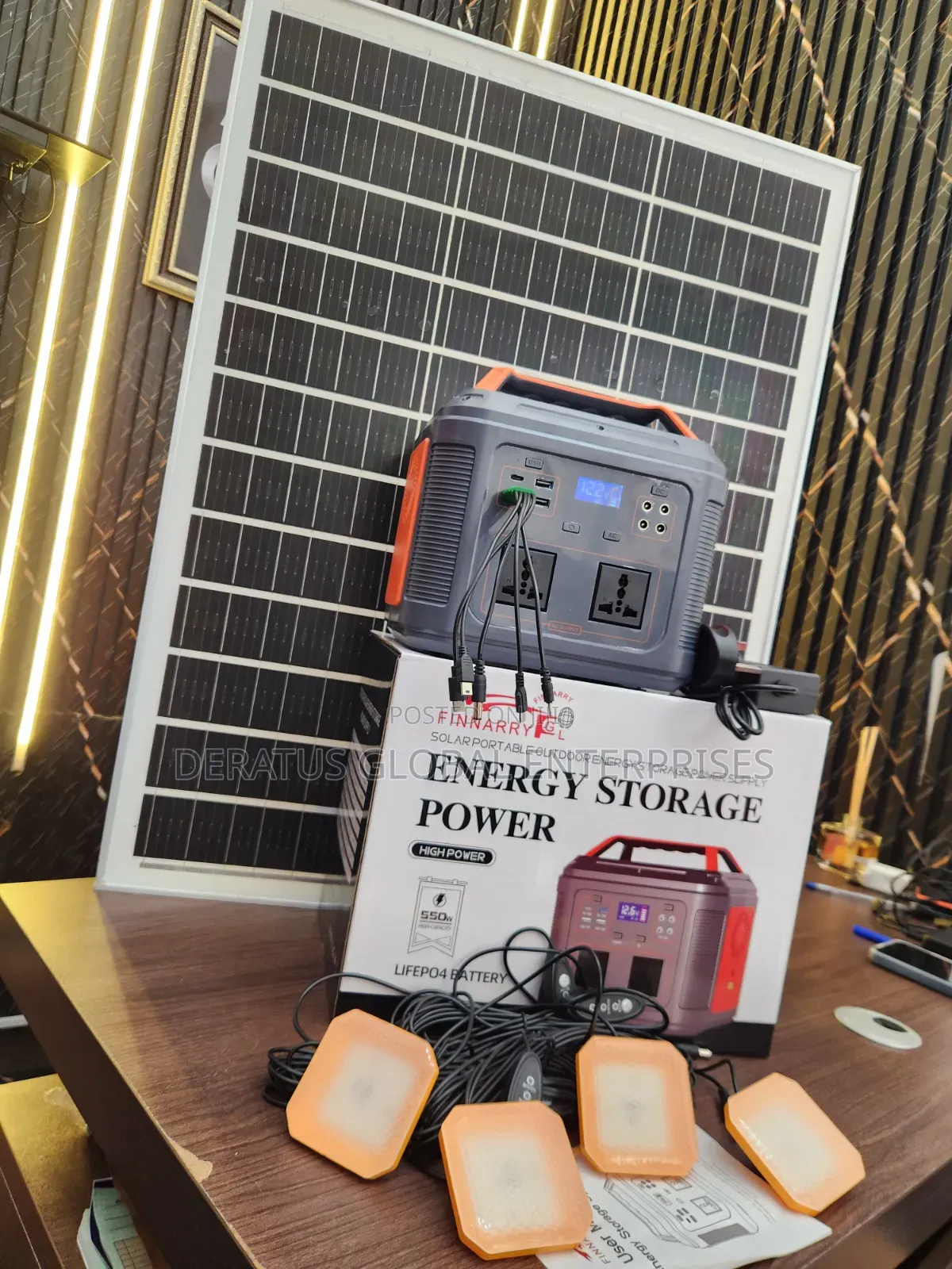 450W Backup Power Station With 100W Solar Panel