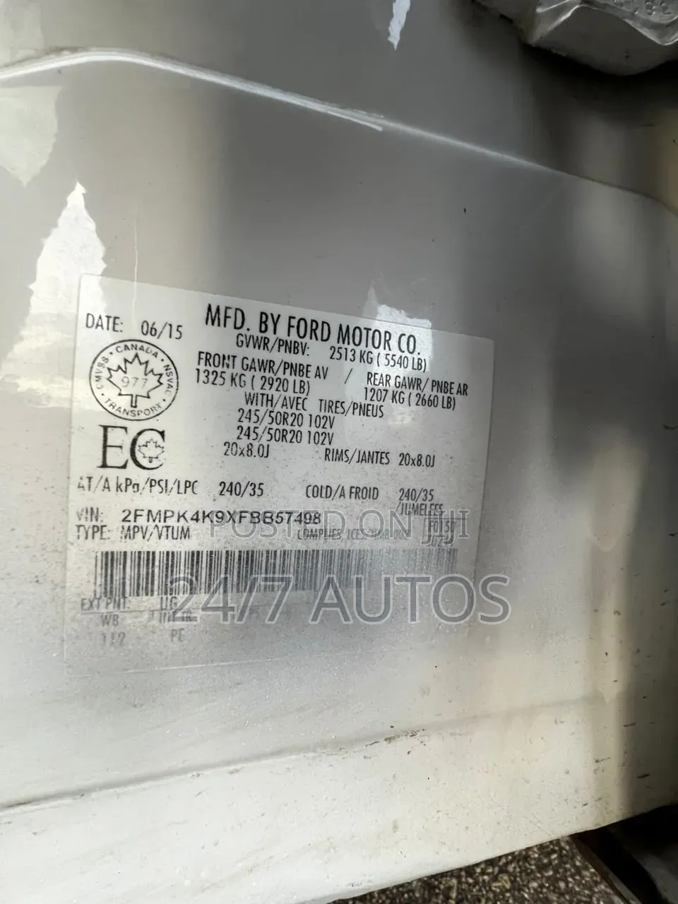 Ford Edge 2016 White