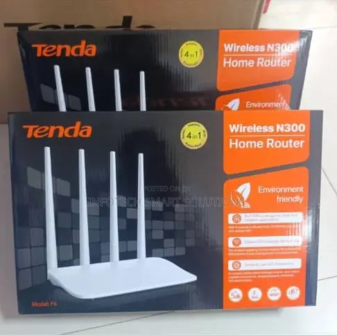 Tenda F6 N300 Wireless WiFi Router 4 High Gain Antennas