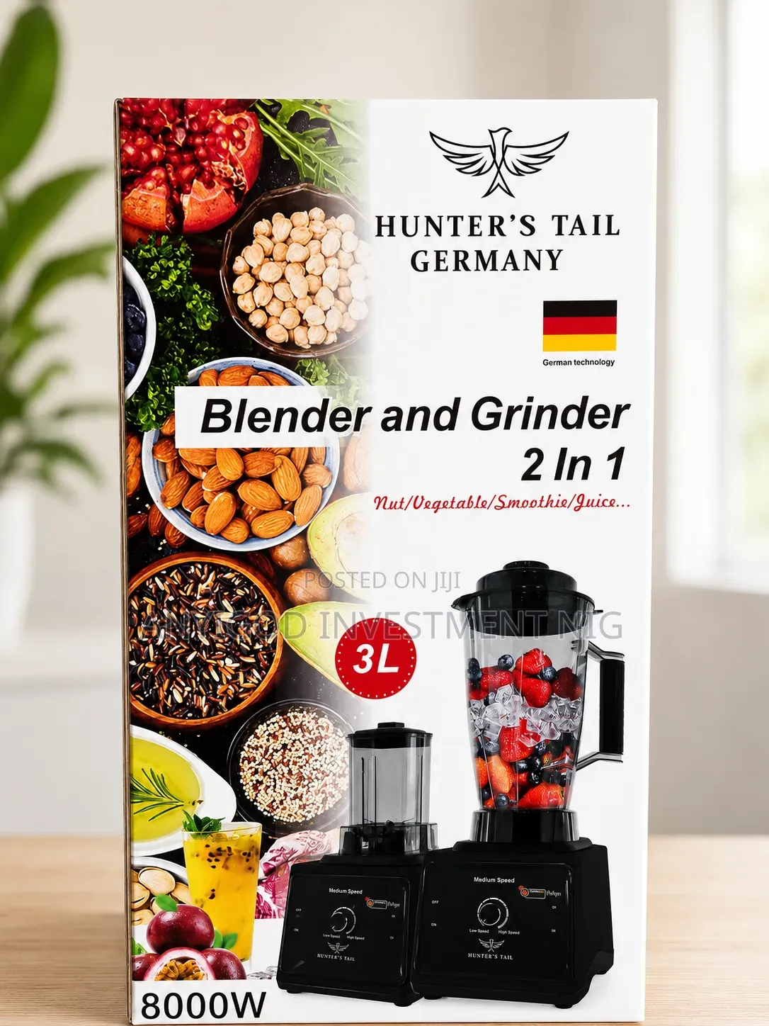 Hunters Tail Professional Blender 8000watts 3L