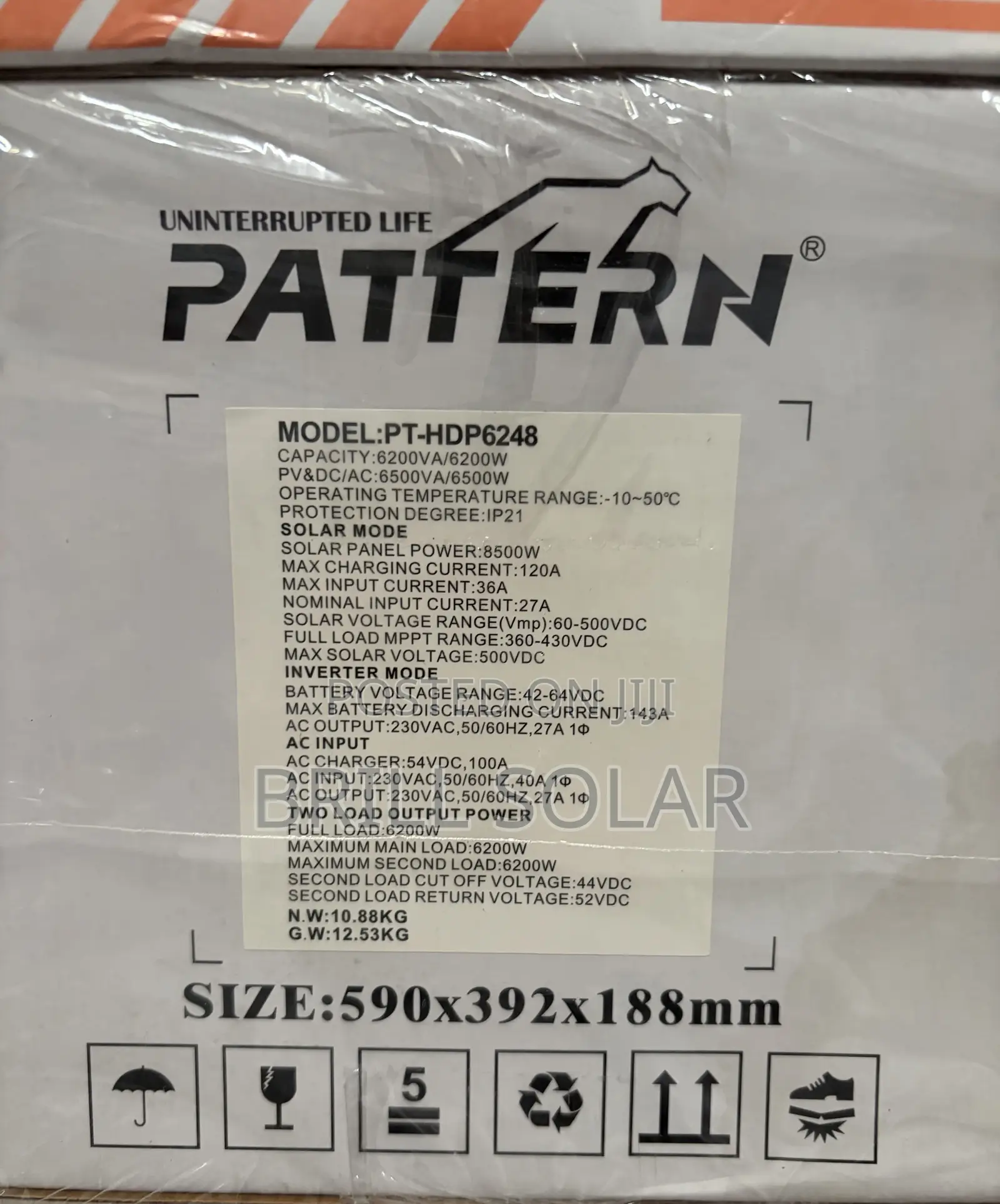 6.2kVA-48v Pattern Pure Sine Wave Hybrid Inverter