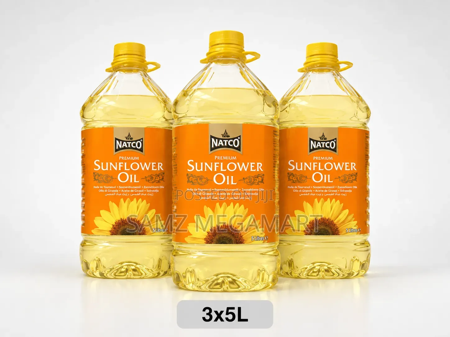 Natco Premium Sunflower Oil 3x5L