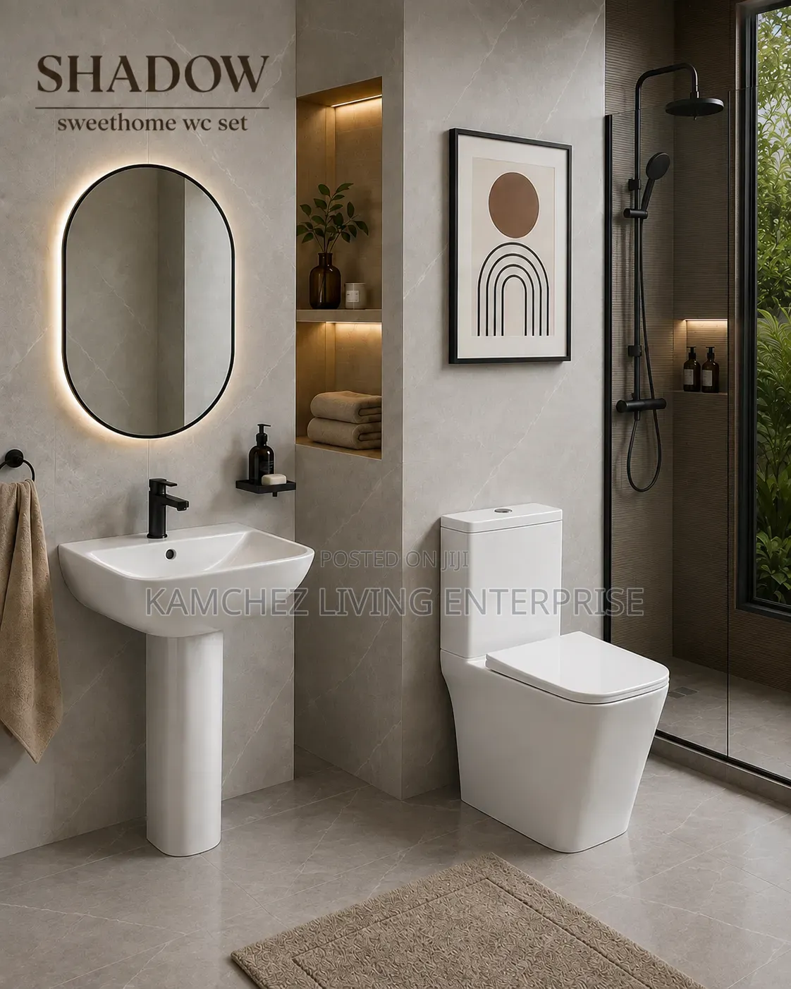SweetHome Shadow Water Closet Complete Set