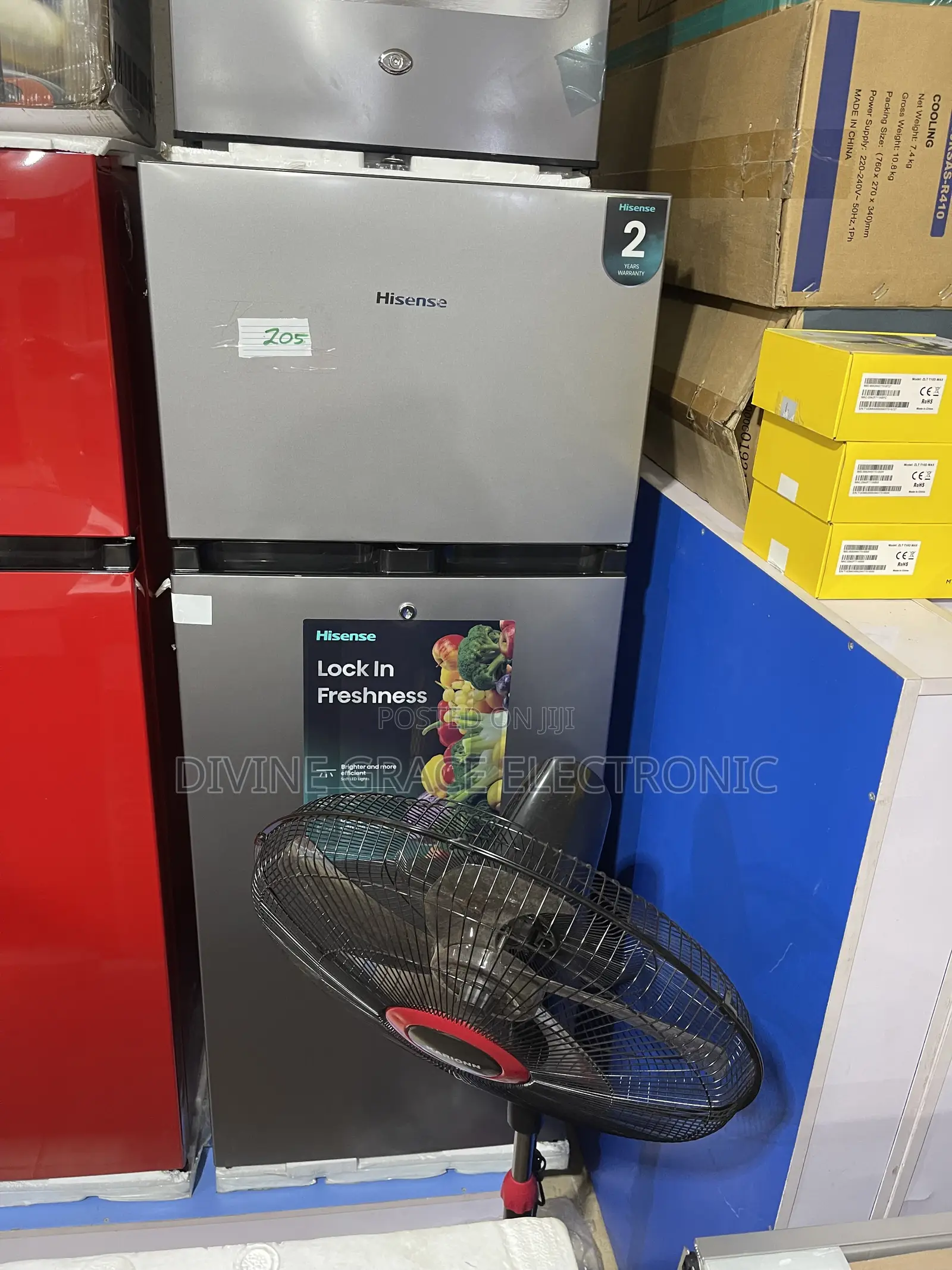 Brand New 205 Litres Double Door Hisense Refrigerator /Silver