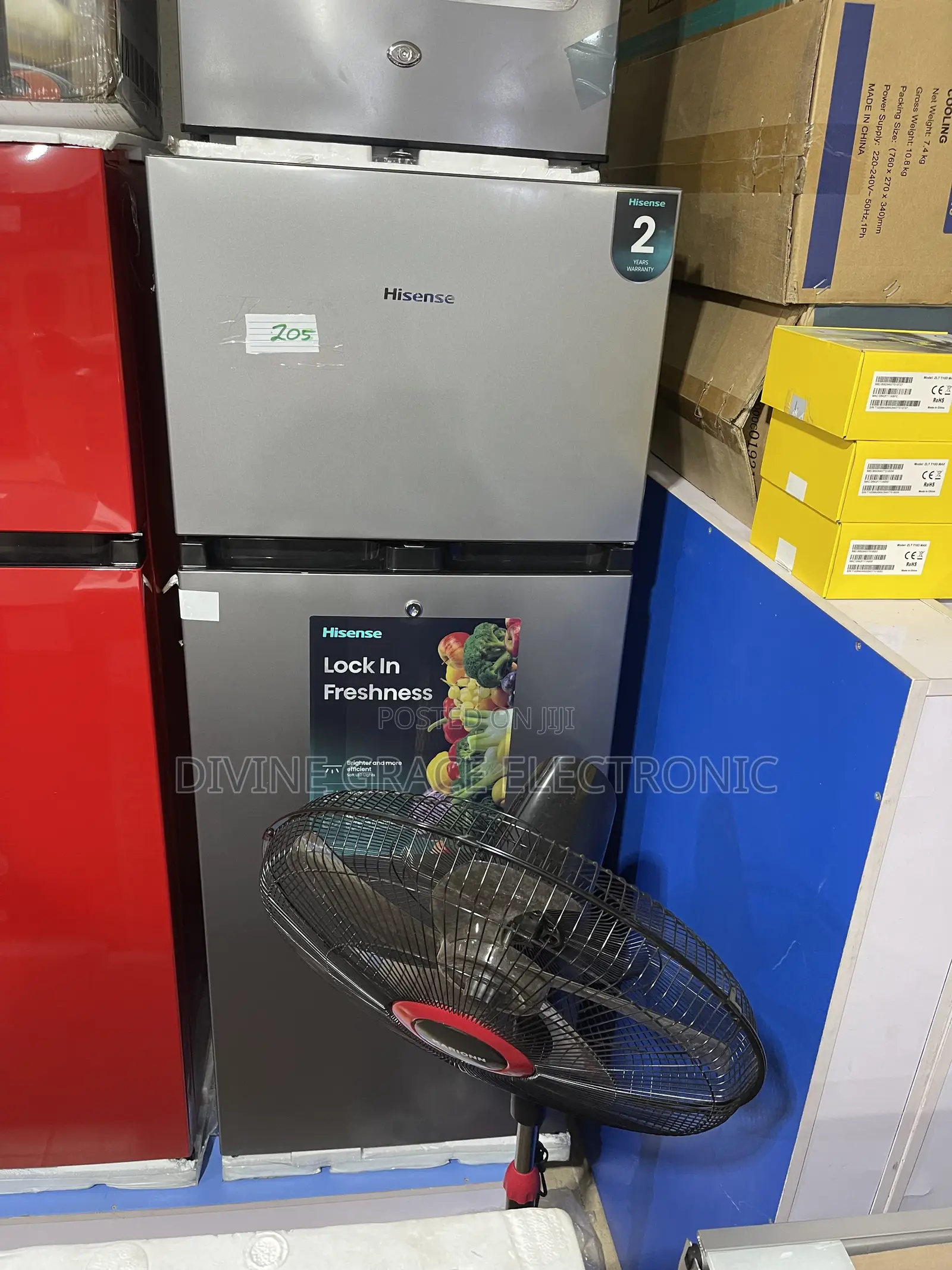 Brand New 205 Litres Double Door Hisense Refrigerator /Silver