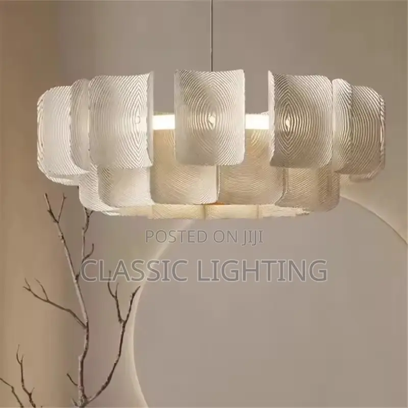 Wabi-Sabi Style Pendant Light for Living Room, French Luxury Cream