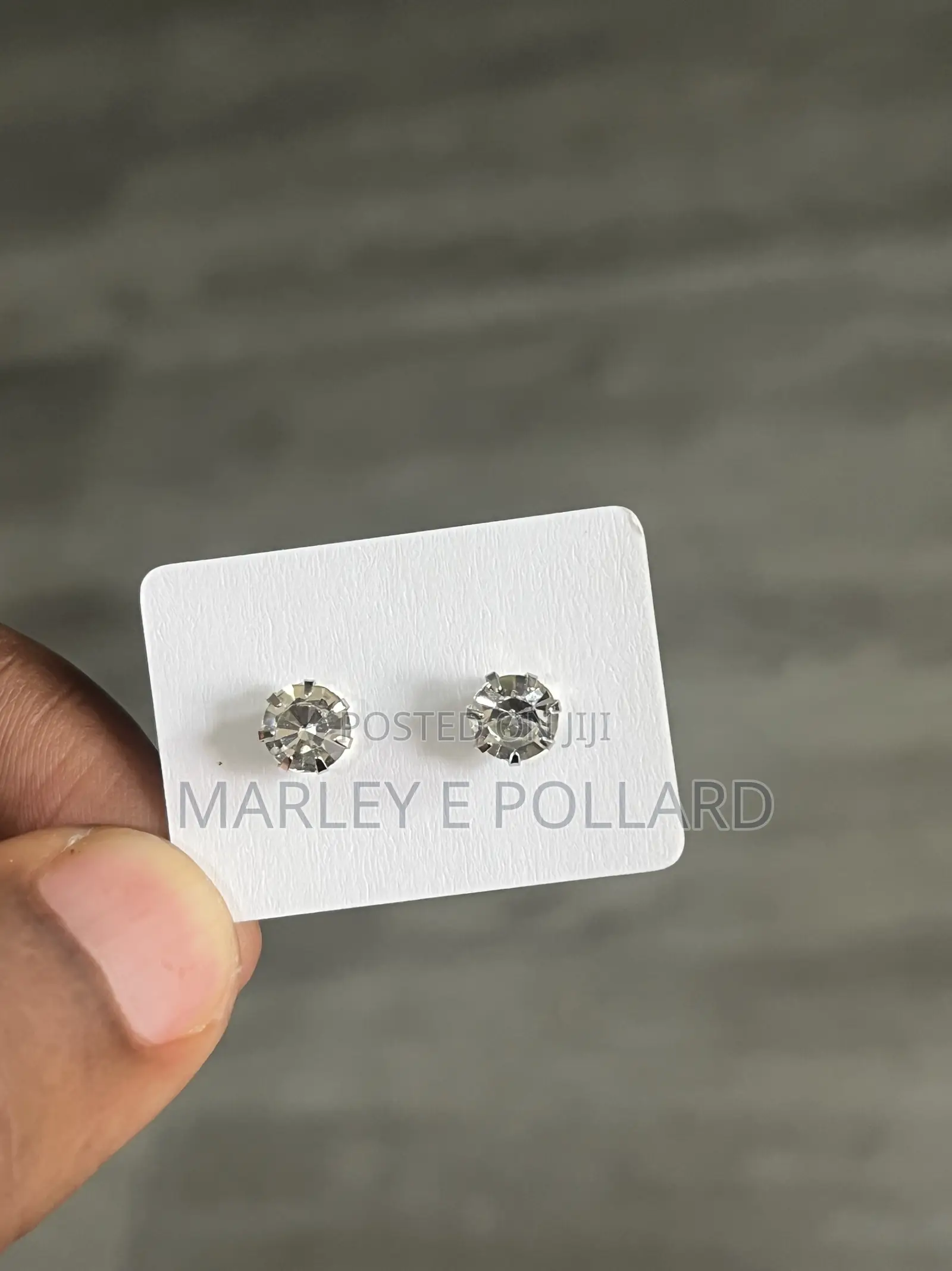 6 - 2 MM Round Cut Alloy Push Back Studs Earrings