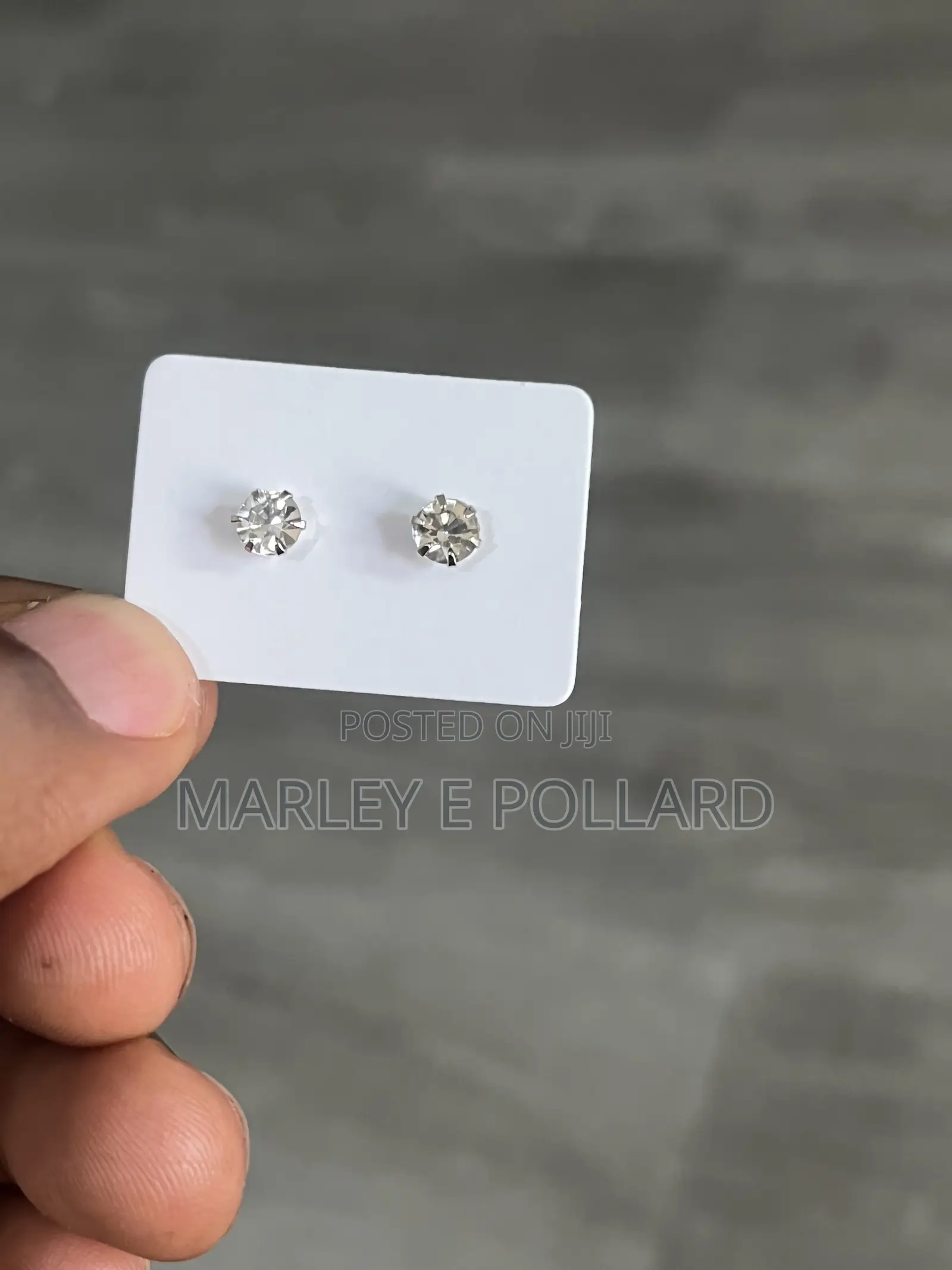 6 - 2 MM Round Cut Alloy Push Back Studs Earrings